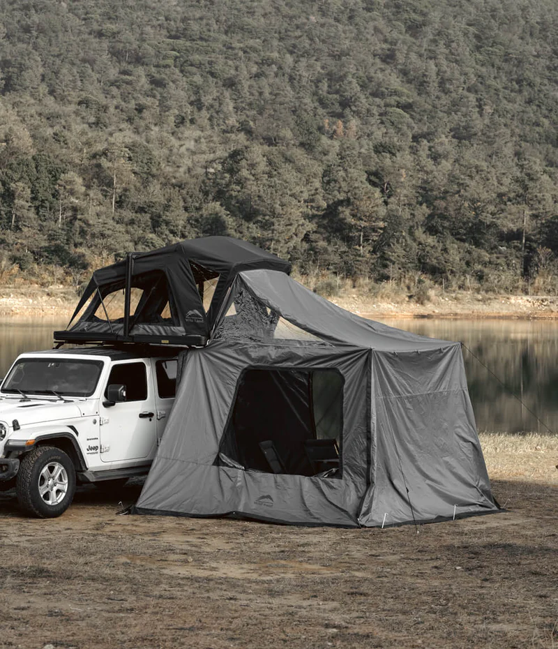 Automatischer Auf- und Abbau per Knopfdruck mit leistungsstarkem Motor, Zusammenklappen in nur 60 Sekunden