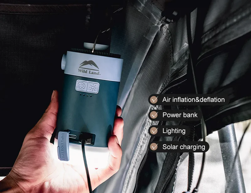 Eine multifunktionale Luftpumpe ist im Lieferumfang enthalten.